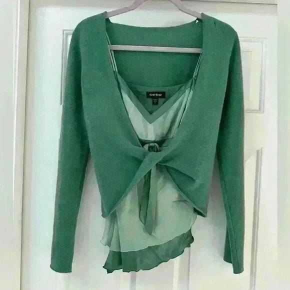 Bebe Vintage 100% Cashmere Twist Front Design M‎ - Picture 7 of 7